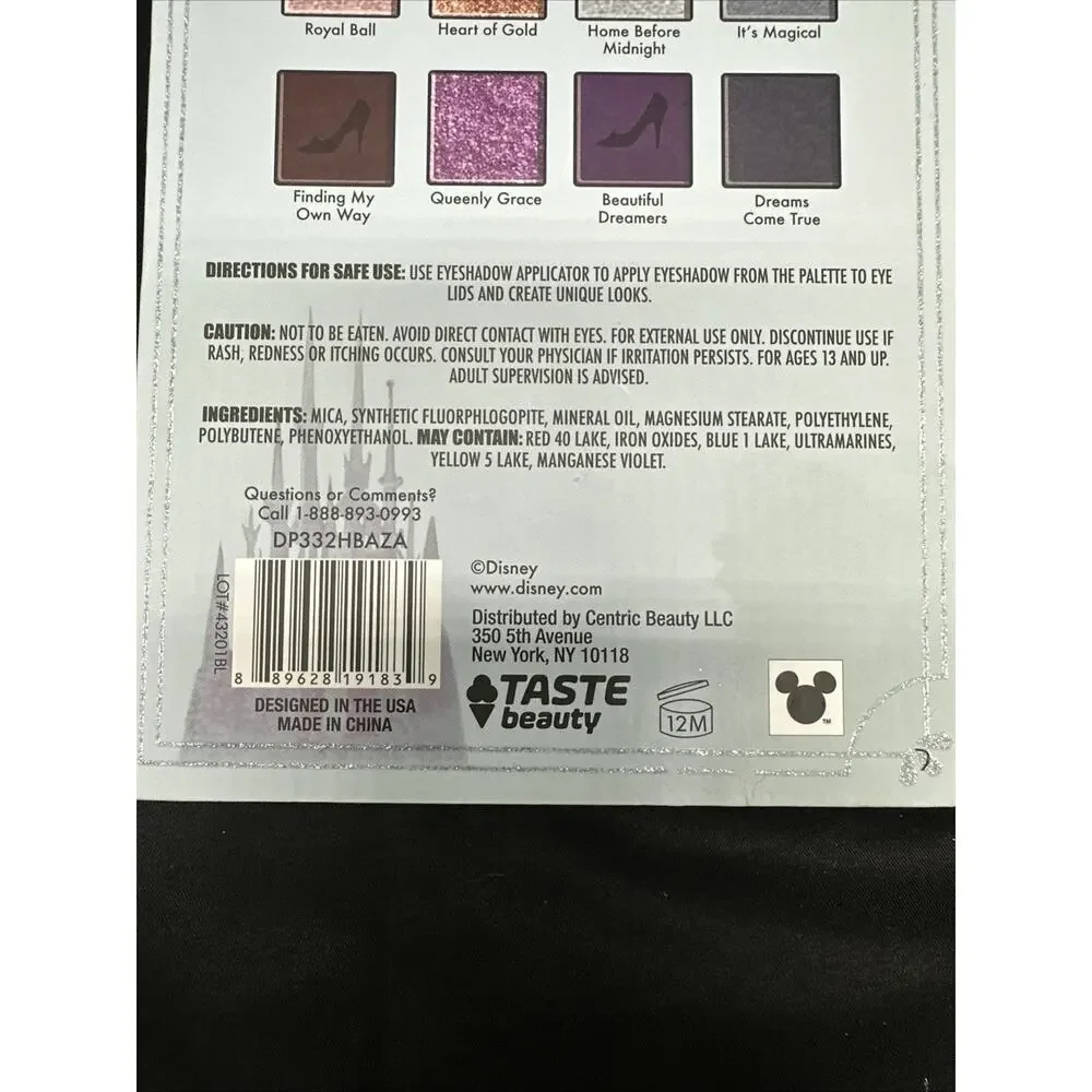 New Disney Storybook Princess Cinderella 12 Eye Shadow Makeup Palette w/ Mirror - Picture 5 of 7